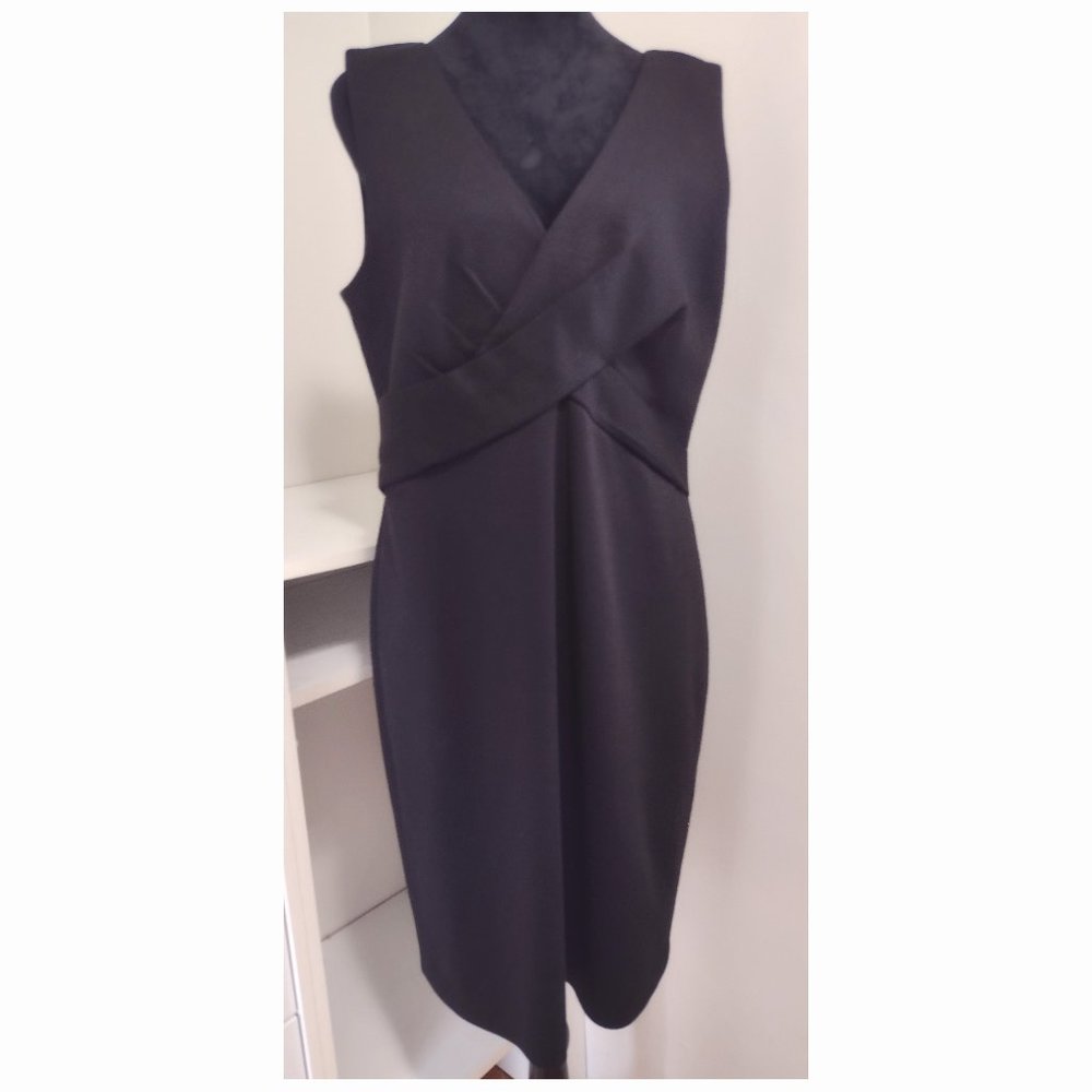 Tahari Sleeveless V-Neck Dress